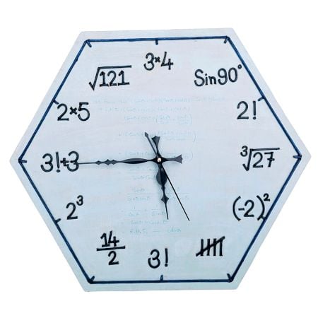 Handcrafted Mathematical Theme Wall Clock